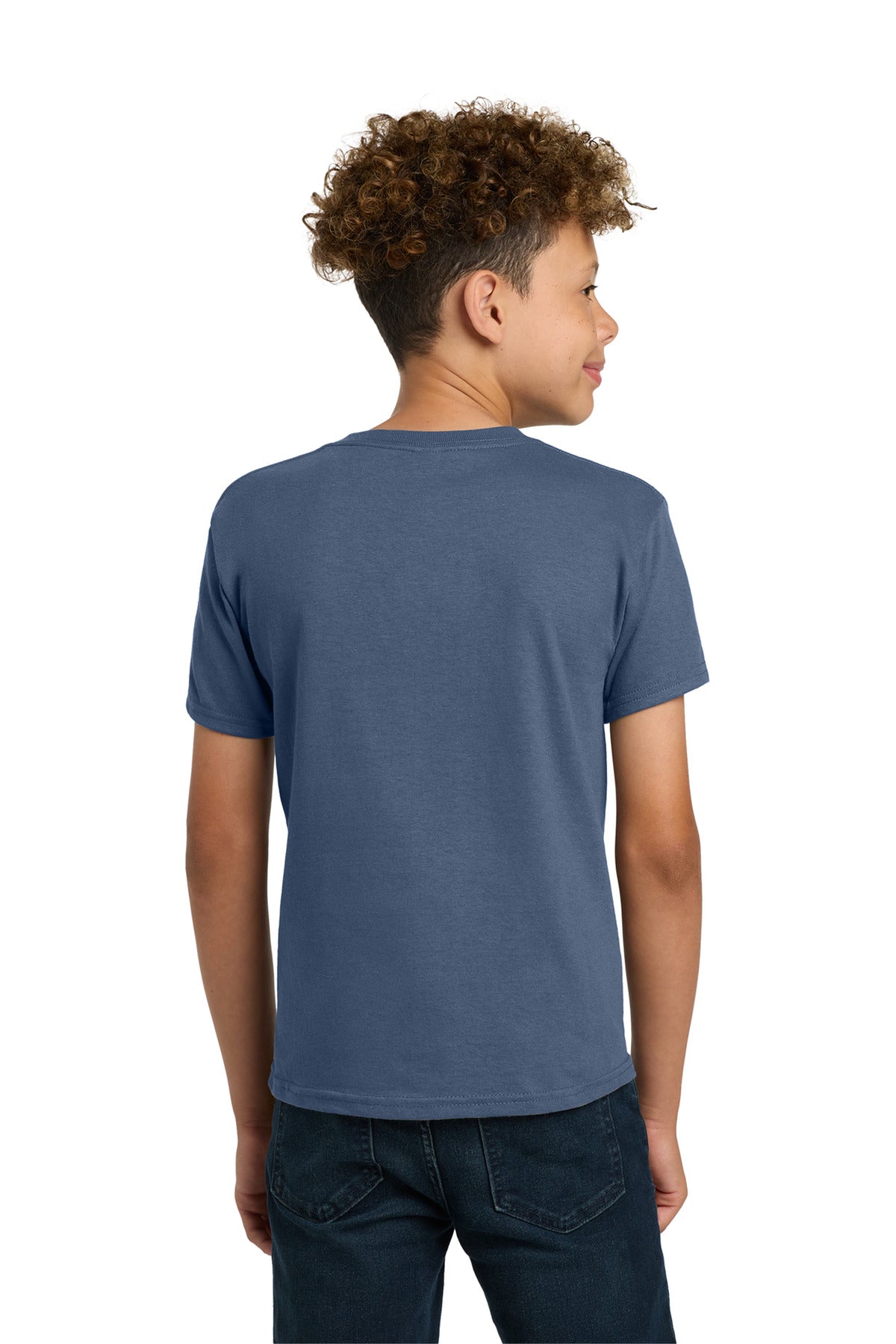Gildan - Youth Heavy Cotton 100% Cotton T-Shirt. 5000B - Indigo Blue - back