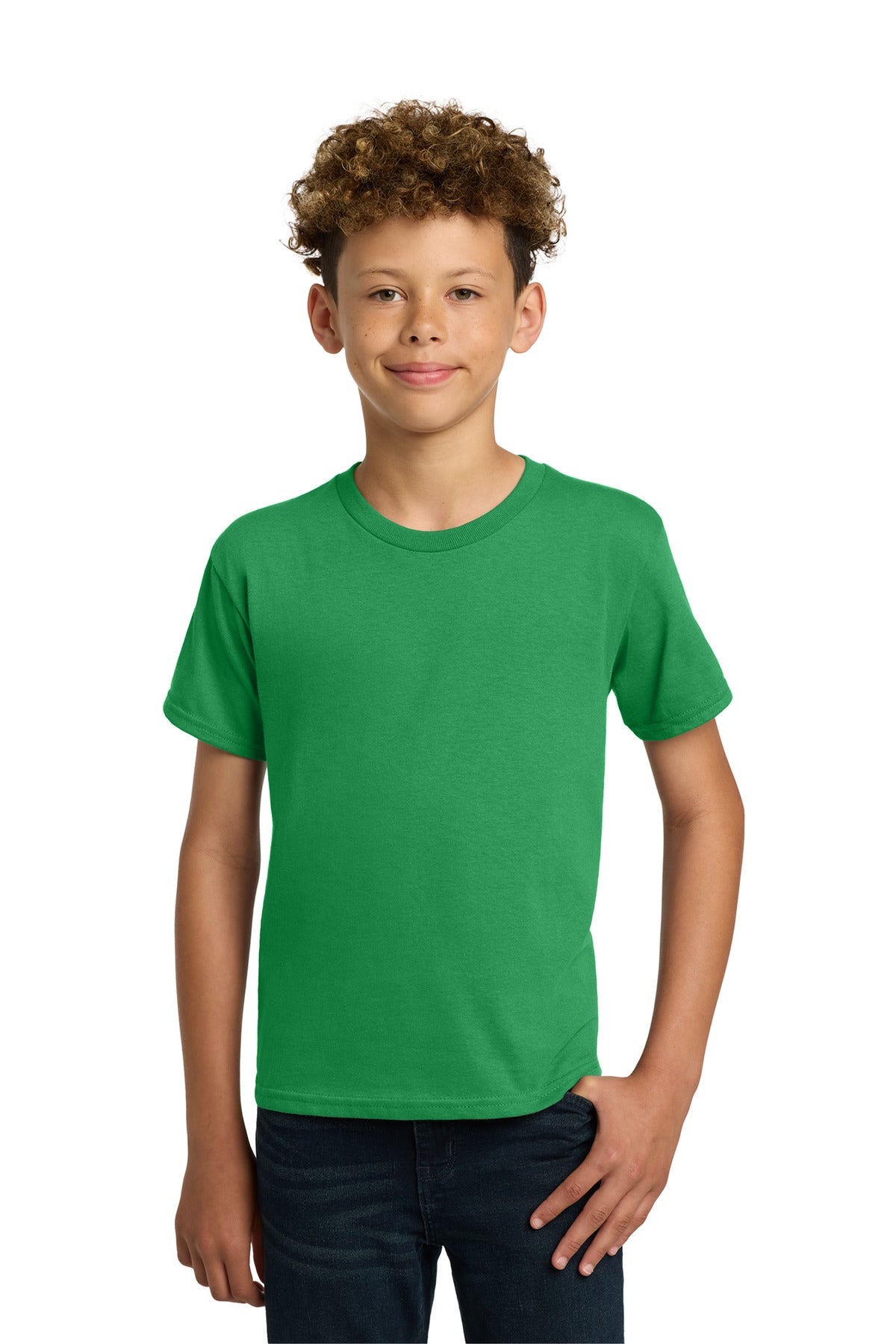 Gildan - Youth Heavy Cotton 100% Cotton T-Shirt. 5000B - Irish Green - front