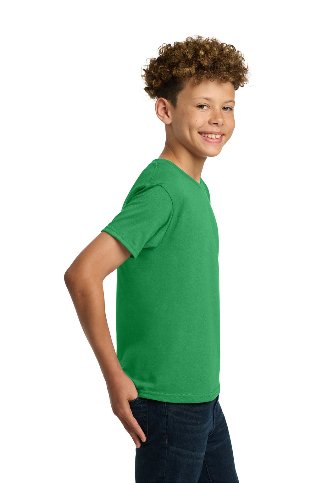 Gildan - Youth Heavy Cotton 100% Cotton T-Shirt. 5000B - Irish Green - side