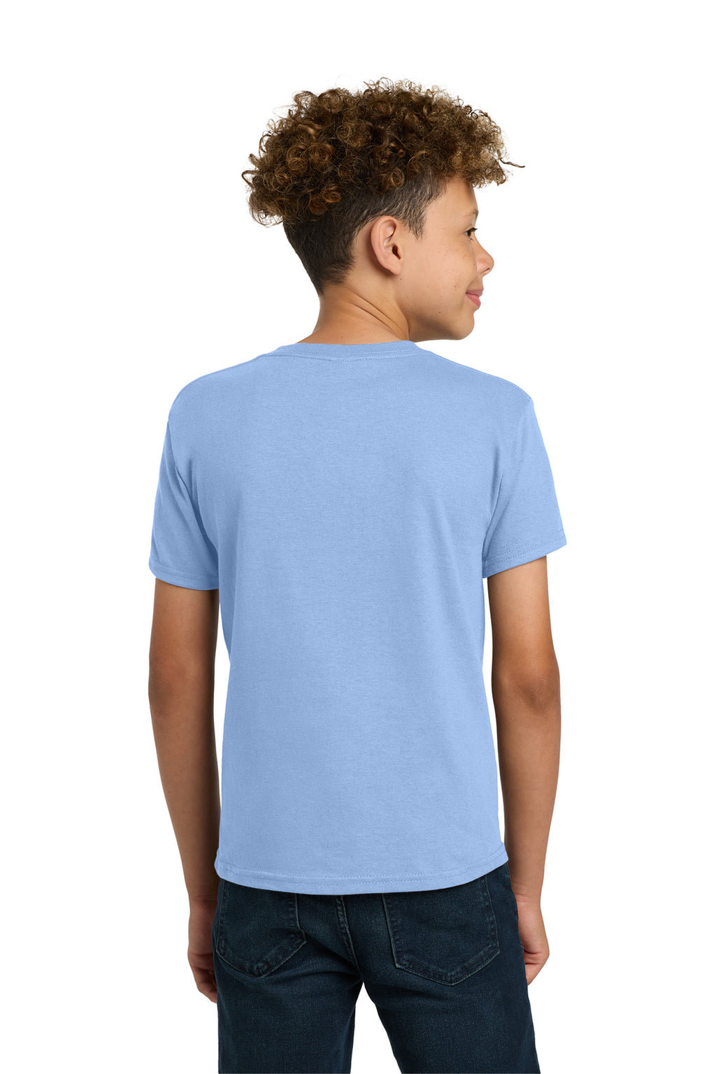 Gildan - Youth Heavy Cotton 100% Cotton T-Shirt. 5000B - Light Blue - back
