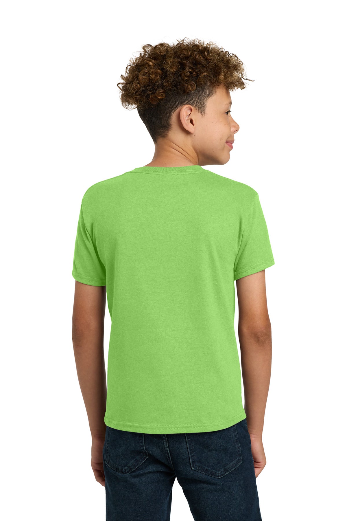 Gildan - Youth Heavy Cotton 100% Cotton T-Shirt. 5000B - Lime - back