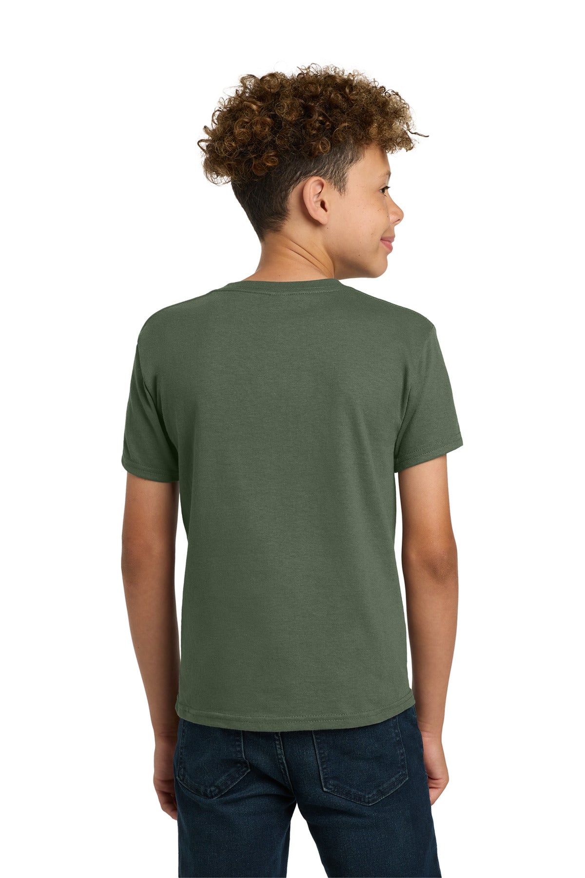 Gildan - Youth Heavy Cotton 100% Cotton T-Shirt. 5000B - Military Green - back