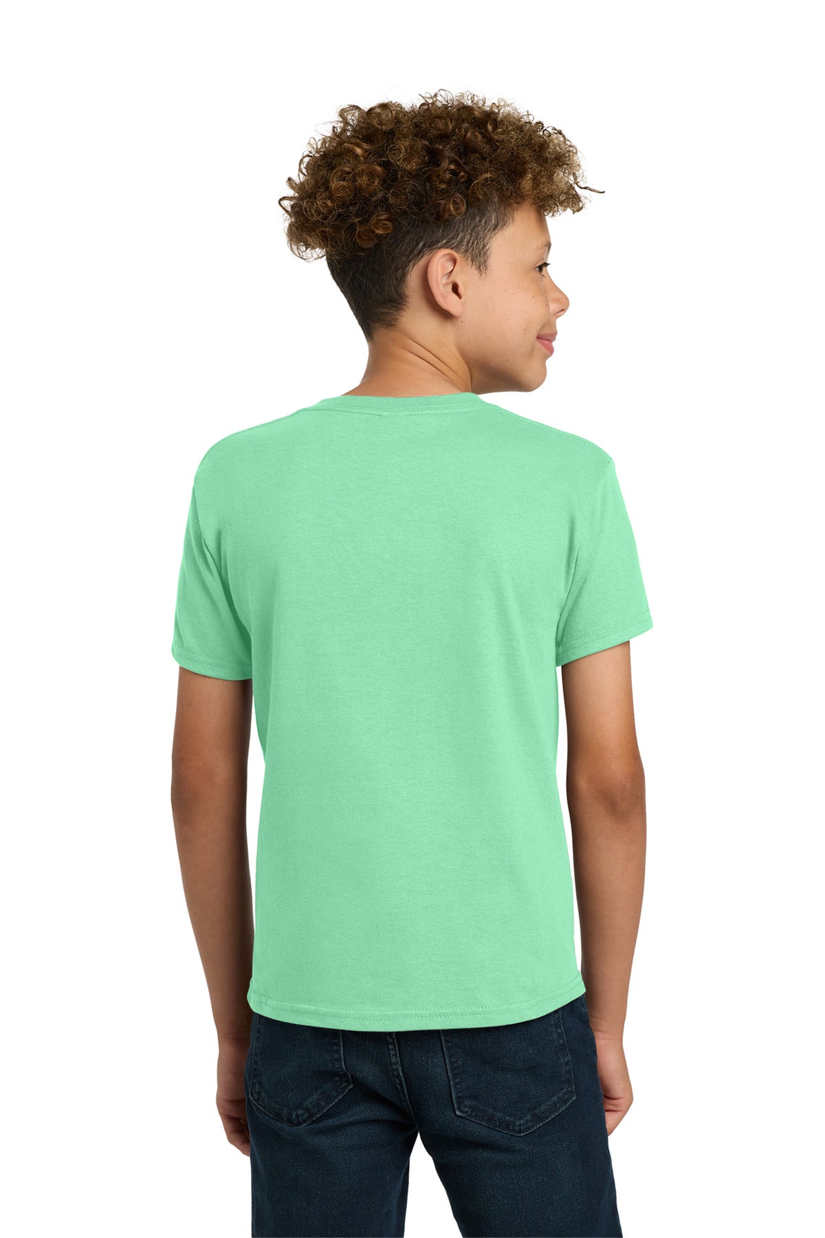 Gildan - Youth Heavy Cotton 100% Cotton T-Shirt. 5000B - Mint Green - back