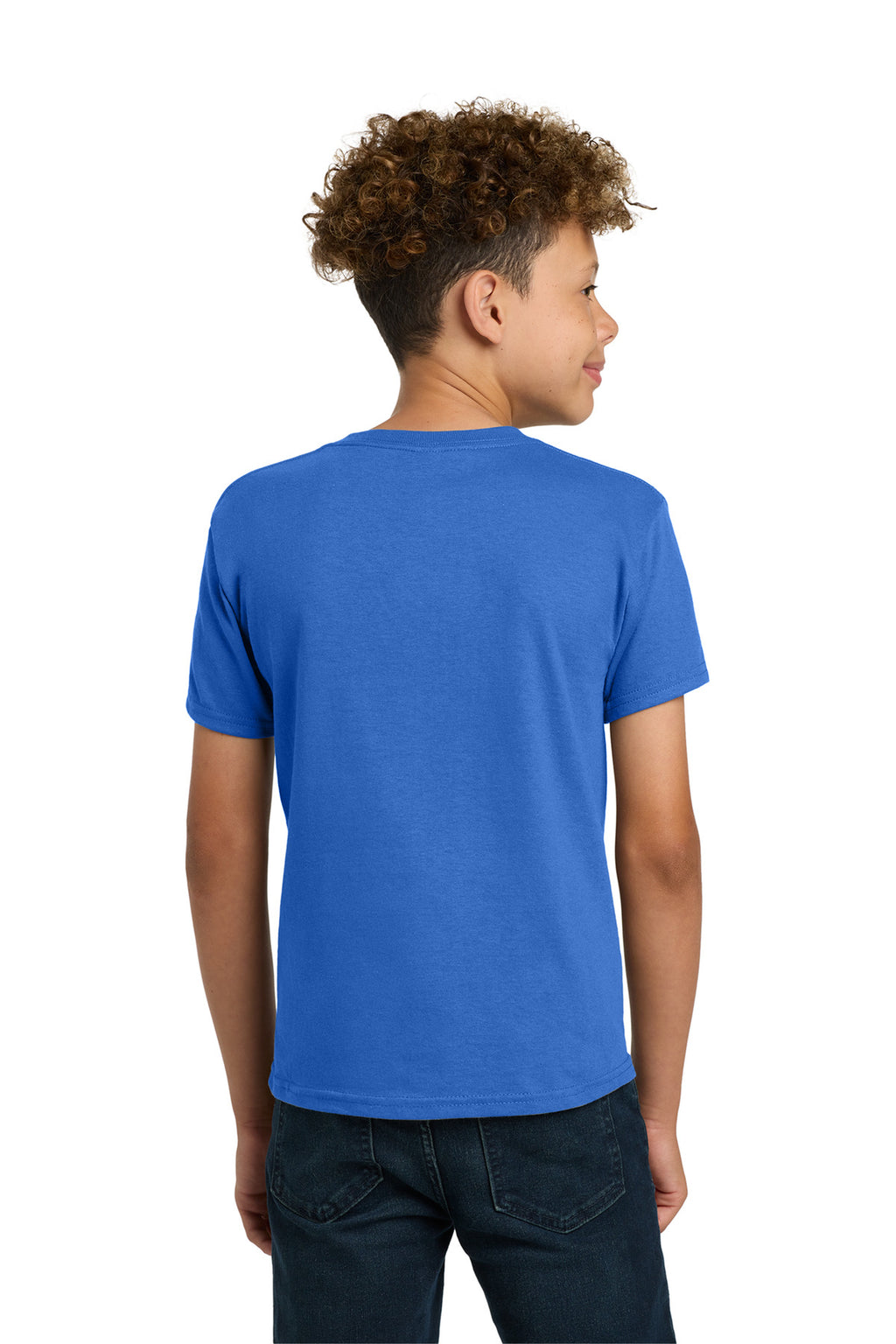 Gildan - Youth Heavy Cotton 100% Cotton T-Shirt. 5000B - Neon Blue - back