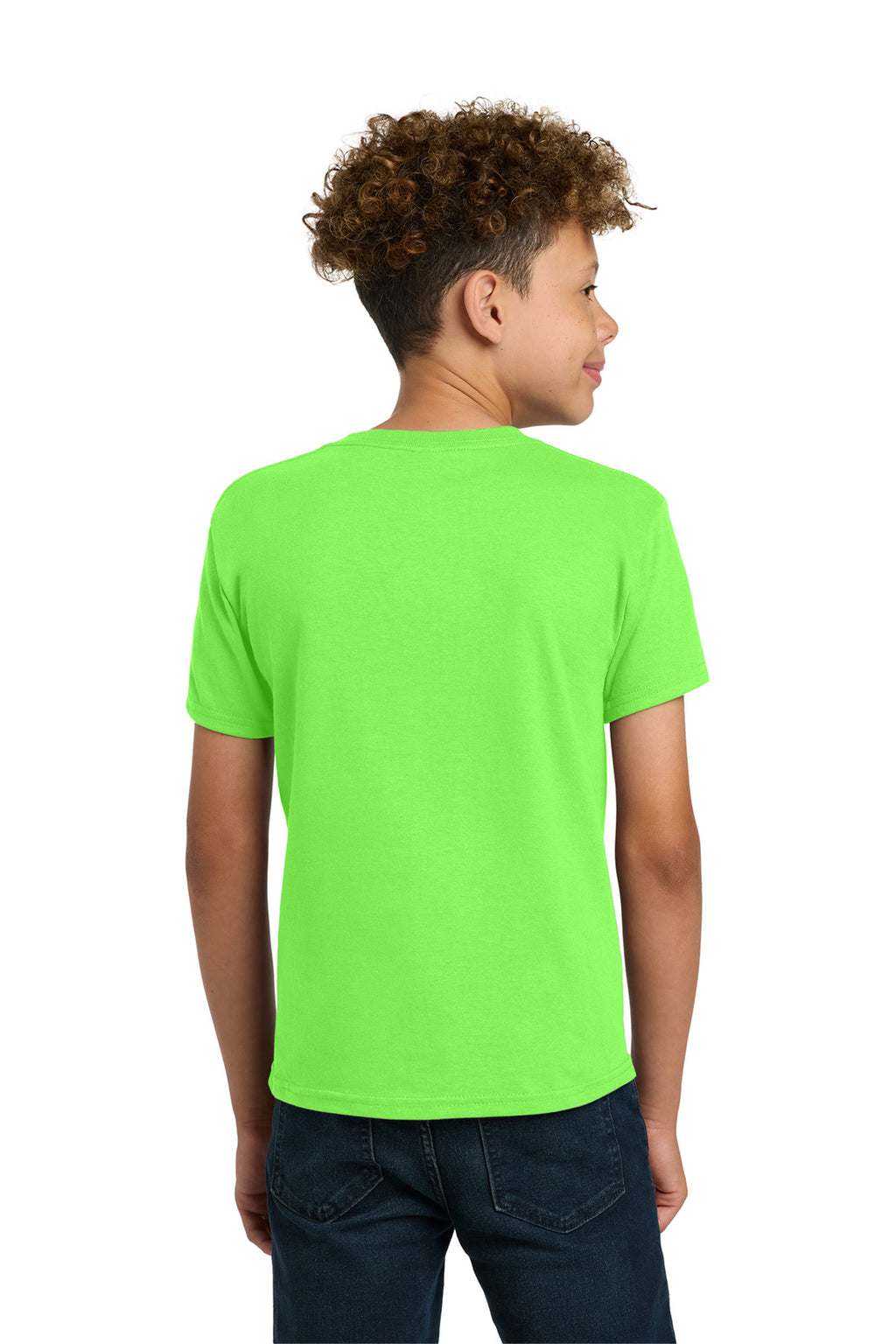 Gildan - Youth Heavy Cotton 100% Cotton T-Shirt. 5000B - Neon Green - back