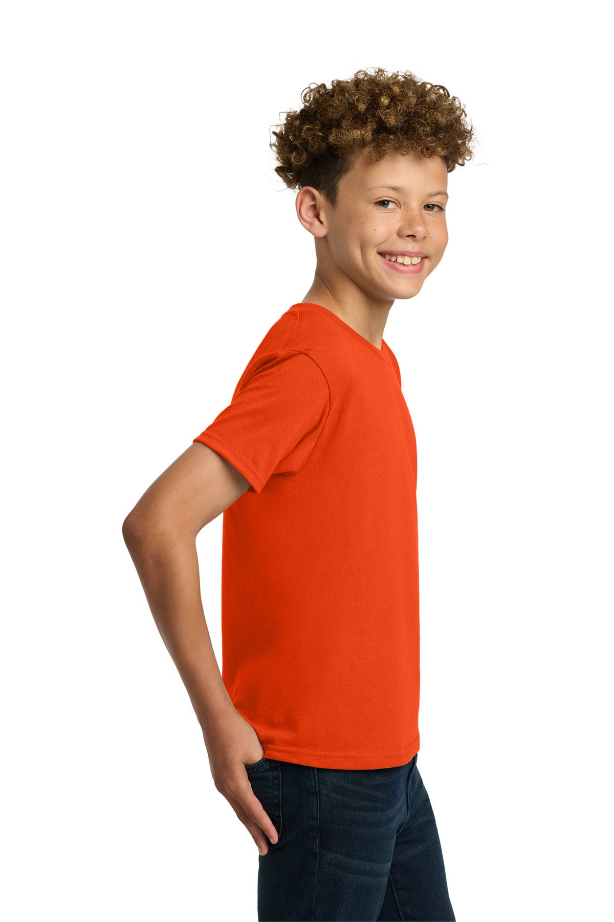 Gildan - Youth Heavy Cotton 100% Cotton T-Shirt. 5000B - Orange - side