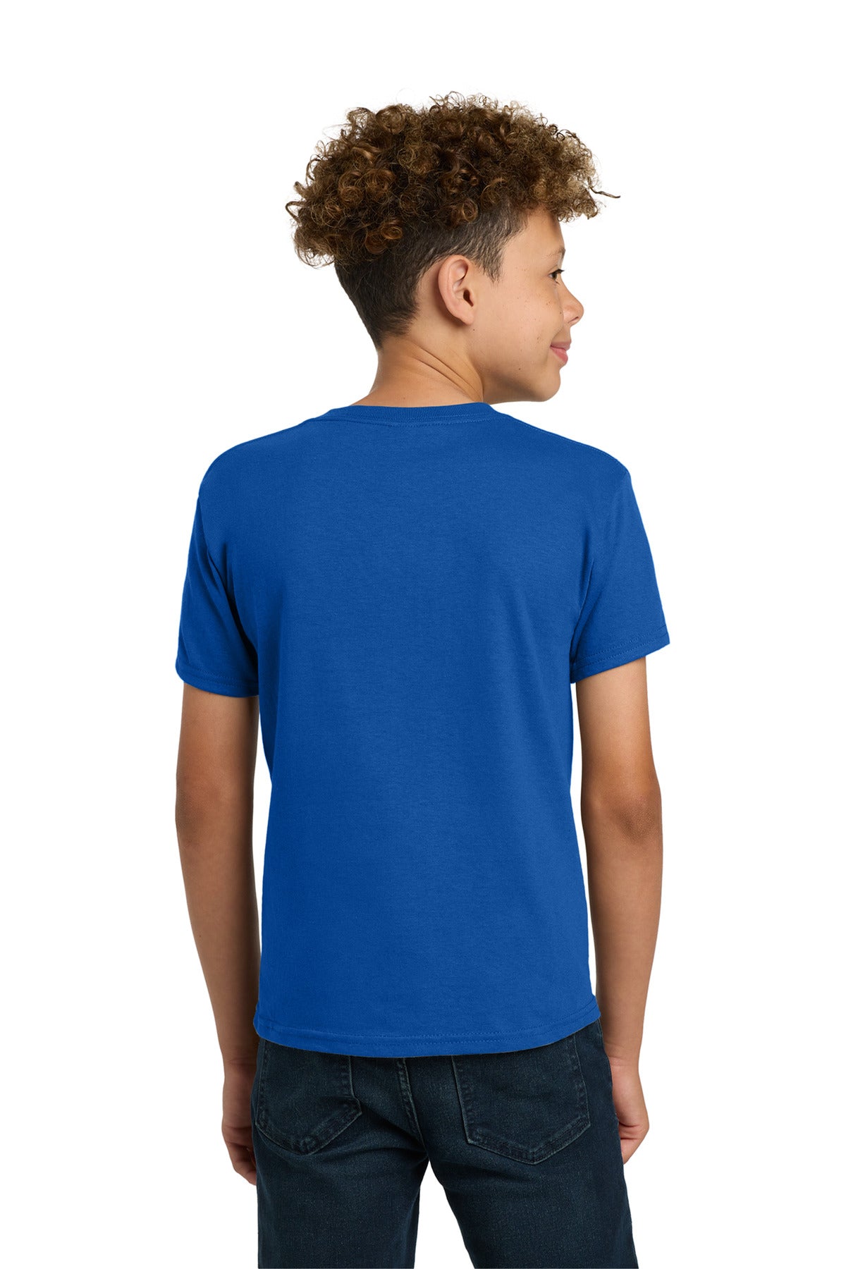 Gildan - Youth Heavy Cotton 100% Cotton T-Shirt. 5000B - Royal - back