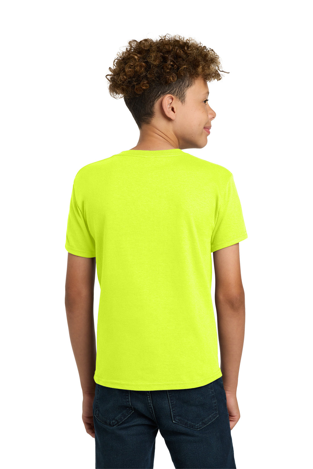 Gildan - Youth Heavy Cotton 100% Cotton T-Shirt. 5000B - Safety Green - back