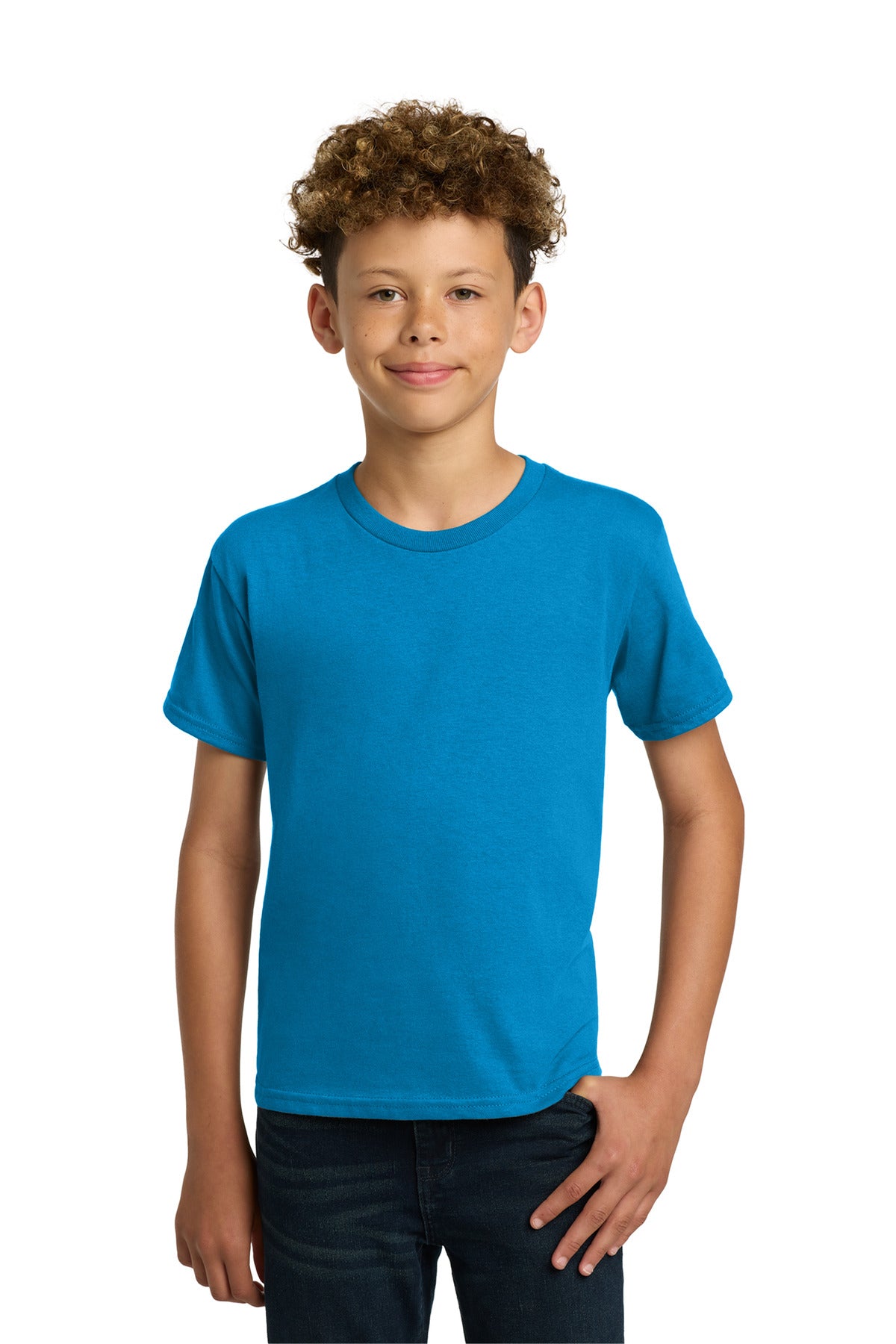 Gildan - Youth Heavy Cotton 100% Cotton T-Shirt. 5000B - Sapphire - front
