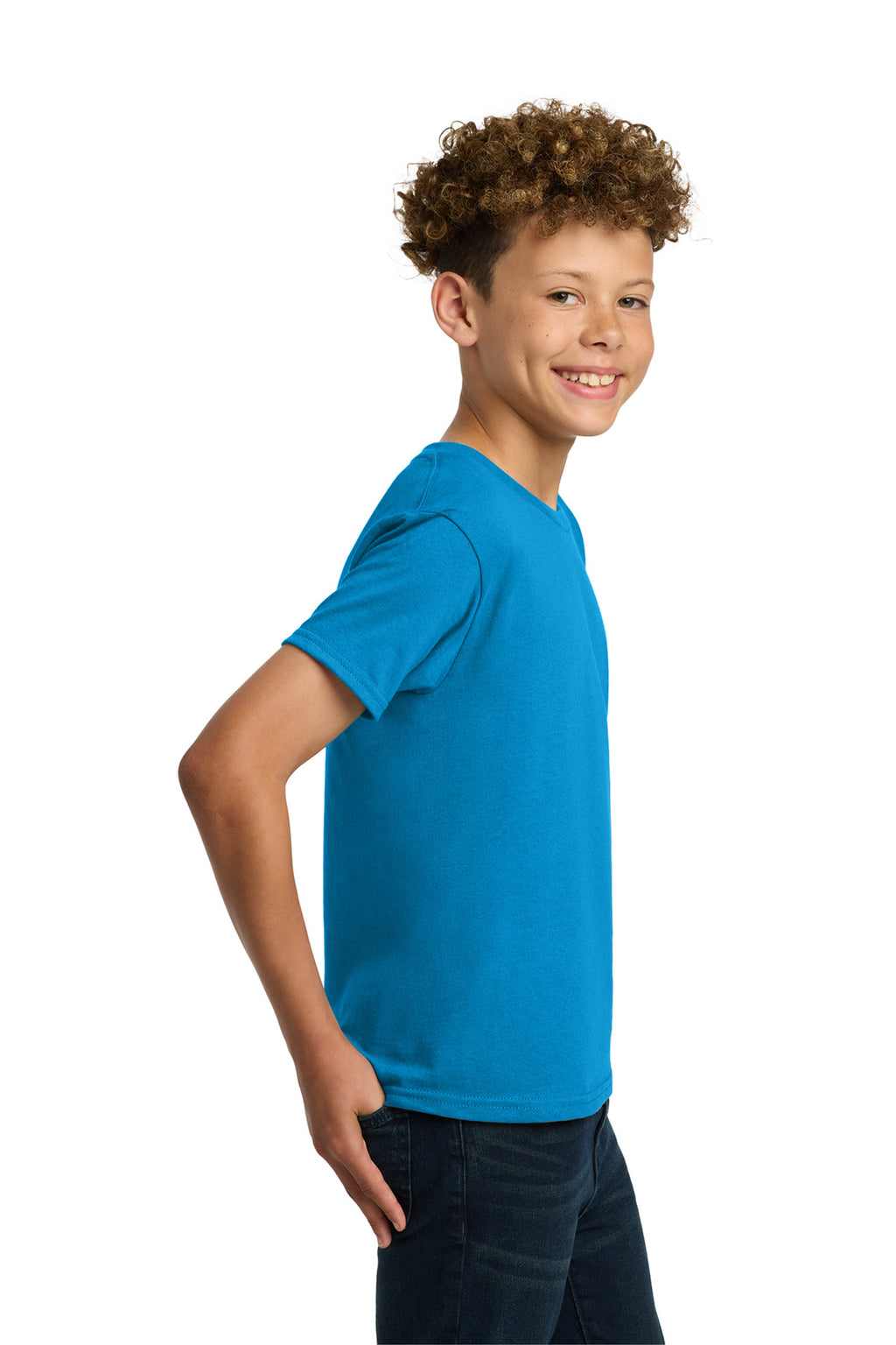 Gildan - Youth Heavy Cotton 100% Cotton T-Shirt. 5000B - Sapphire - side