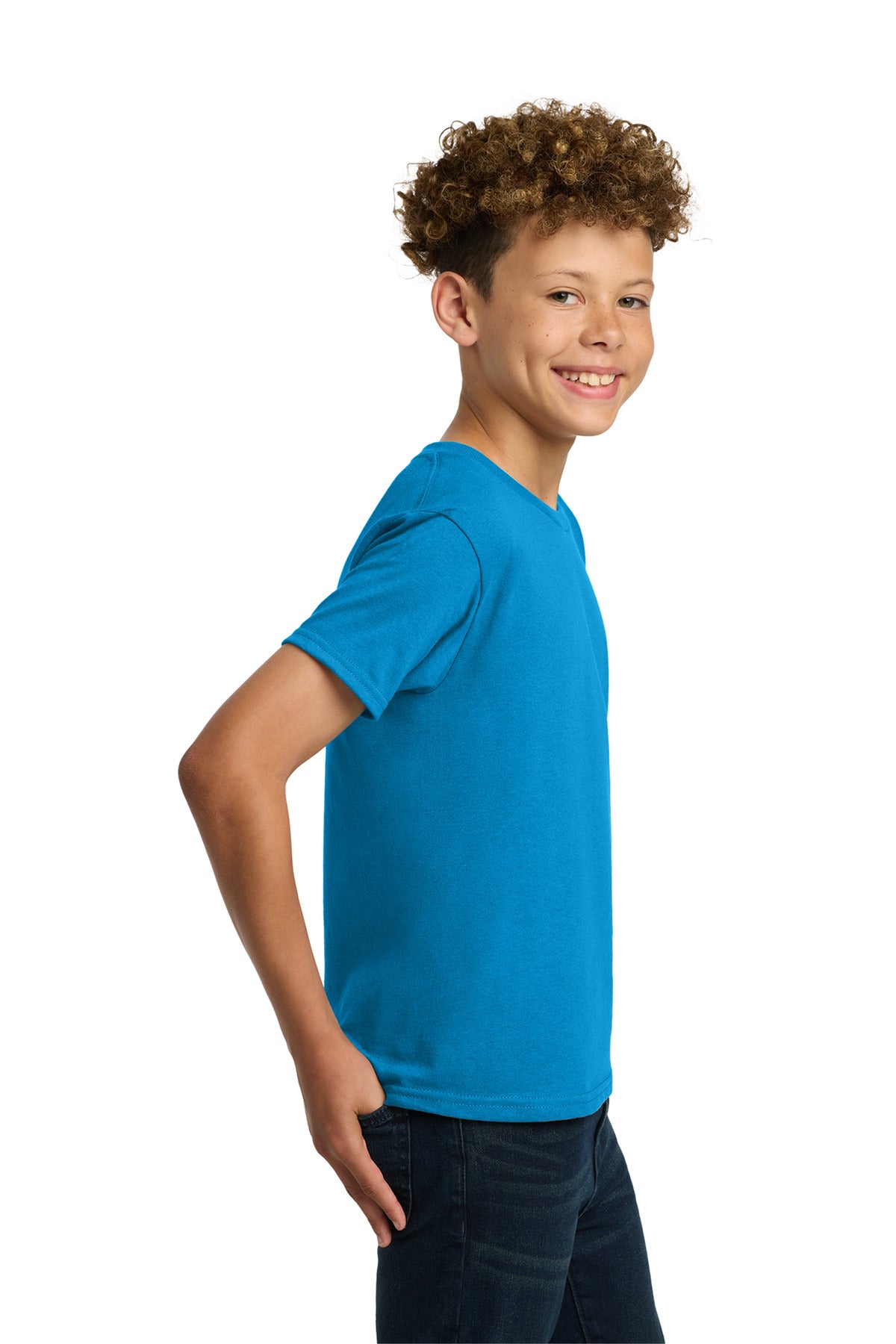 Gildan - Youth Heavy Cotton 100% Cotton T-Shirt. 5000B - Sapphire - side