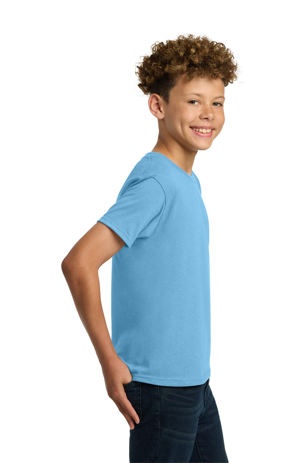 Gildan - Youth Heavy Cotton 100% Cotton T-Shirt. 5000B - Sky - side