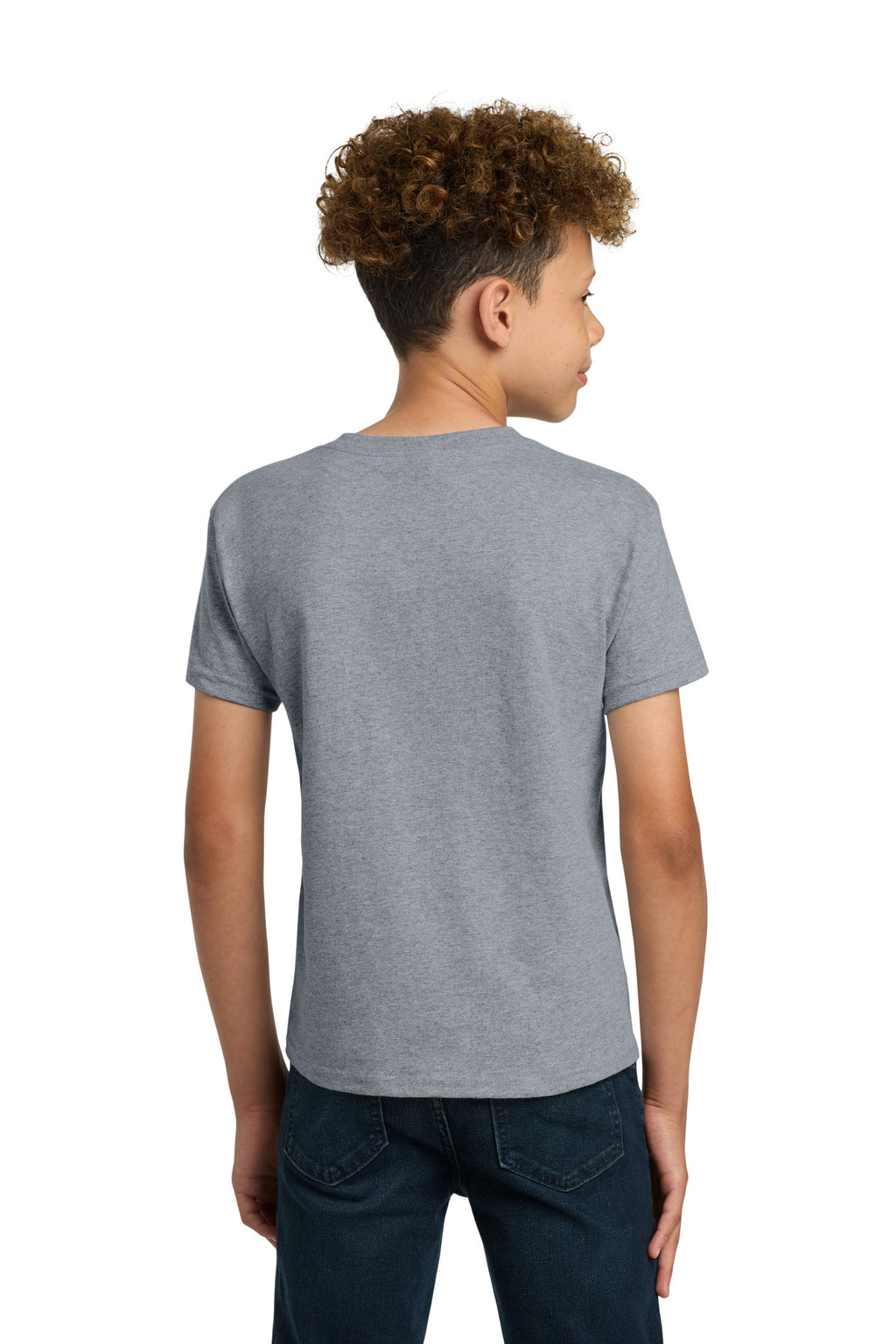 Gildan - Youth Heavy Cotton 100% Cotton T-Shirt. 5000B - Sport Grey - back