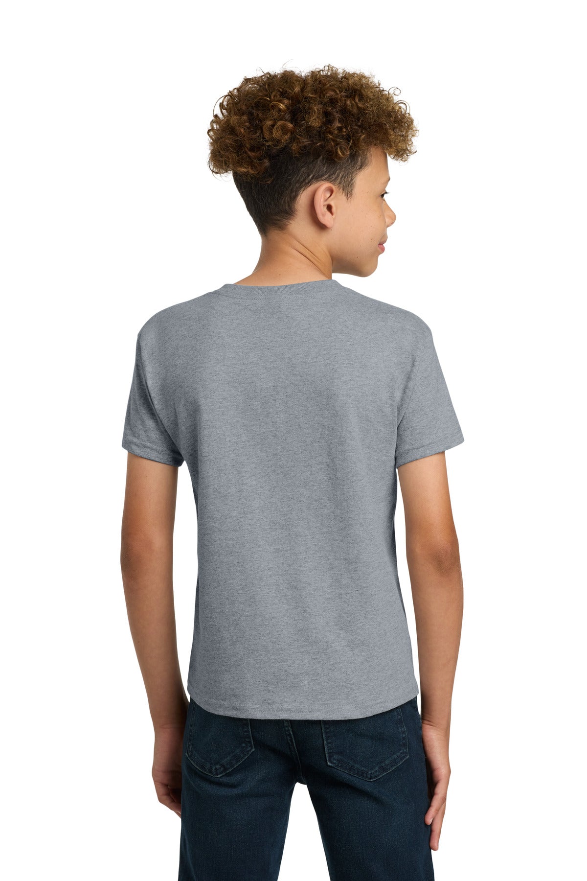 Gildan - Youth Heavy Cotton 100% Cotton T-Shirt. 5000B - Sport Grey - back