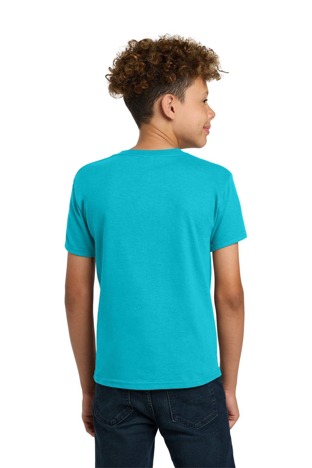 Gildan - Youth Heavy Cotton 100% Cotton T-Shirt. 5000B - Tropical Blue - back