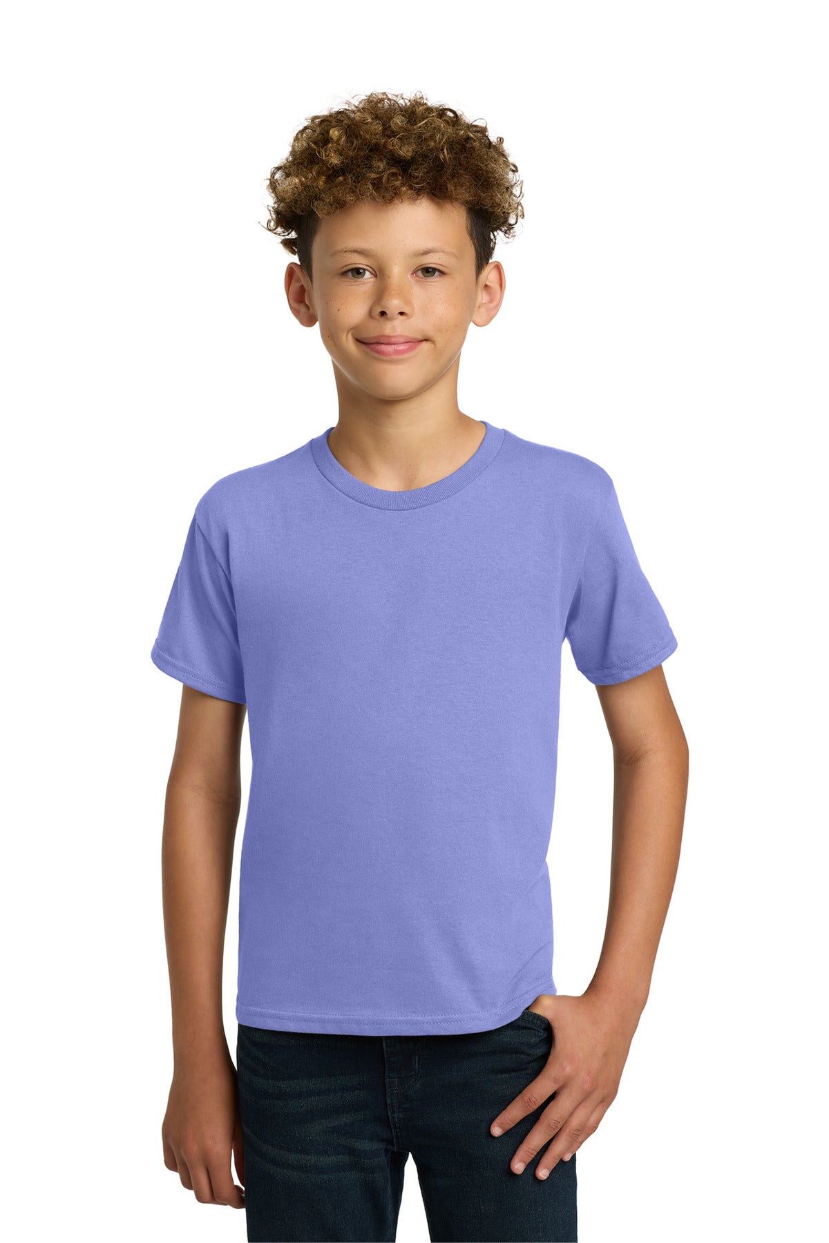 Gildan - Youth Heavy Cotton 100% Cotton T-Shirt. 5000B - Violet - front