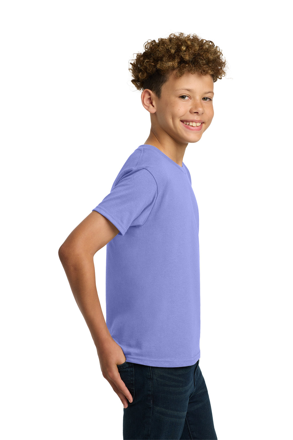 Gildan - Youth Heavy Cotton 100% Cotton T-Shirt. 5000B - Violet - side