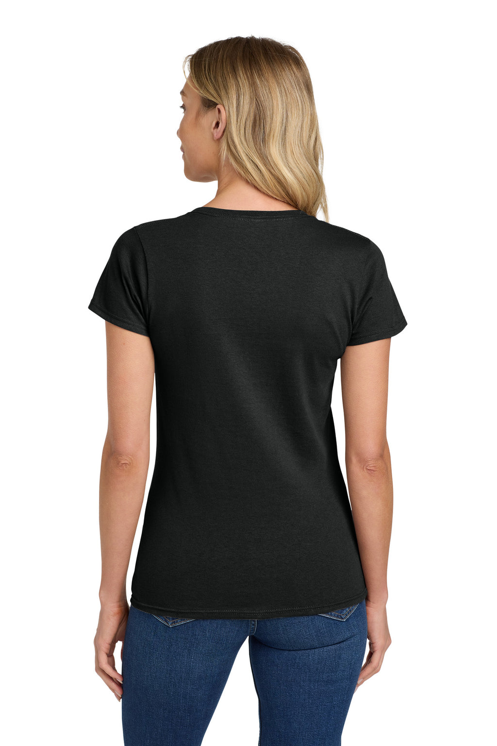 Gildan Women's Heavy Cotton 100% Cotton T-Shirt. 5000L - Black - back