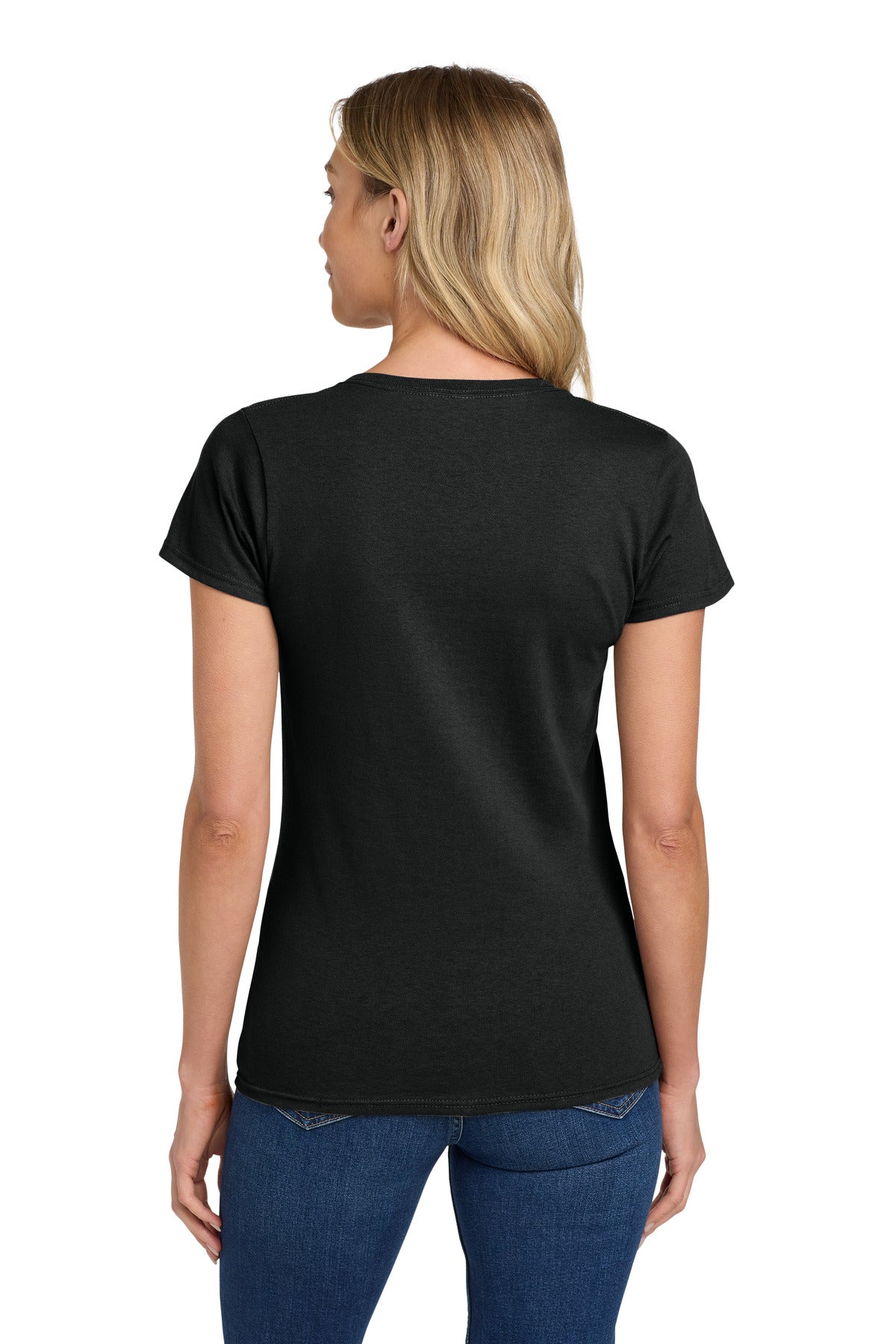 Gildan Women's Heavy Cotton 100% Cotton T-Shirt. 5000L - Black - back