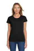Gildan Women's Heavy Cotton 100% Cotton T-Shirt. 5000L - Black - front