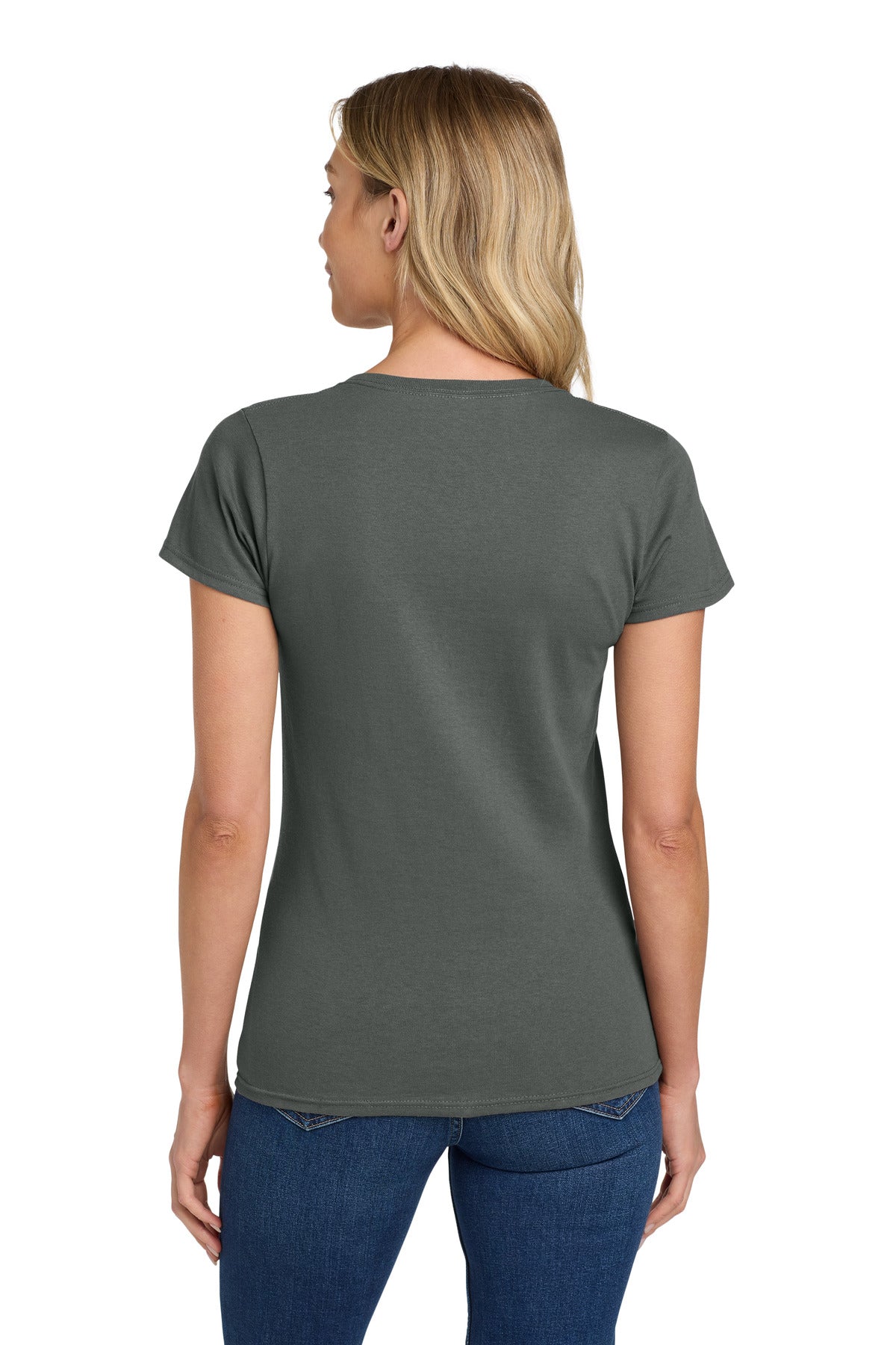 Gildan Women's Heavy Cotton 100% Cotton T-Shirt. 5000L - Charcoal - back