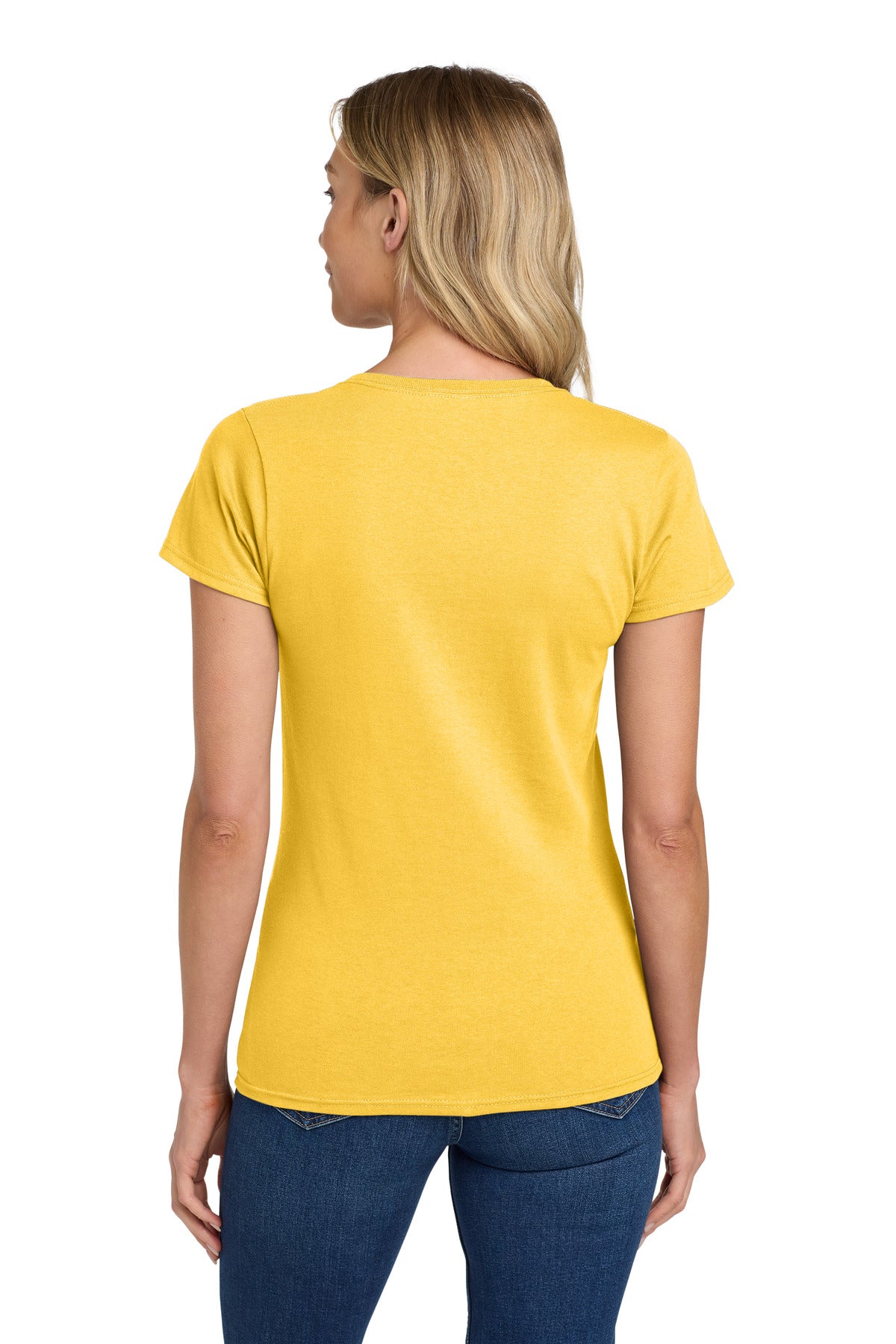 Gildan Women's Heavy Cotton 100% Cotton T-Shirt. 5000L - Daisy - back