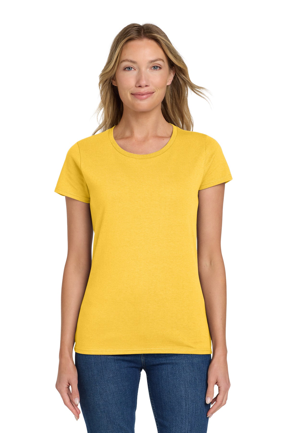 Gildan Women's Heavy Cotton 100% Cotton T-Shirt. 5000L - Daisy - front