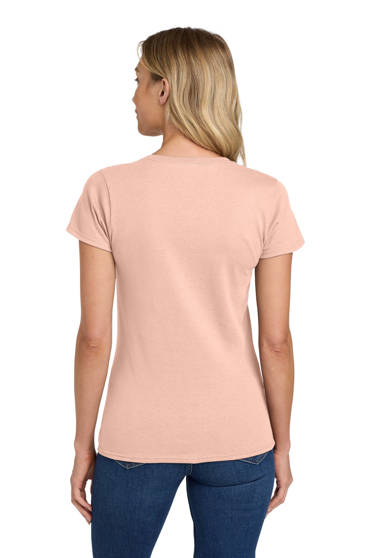 Gildan Women's Heavy Cotton 100% Cotton T-Shirt. 5000L - Dusty Rose - back