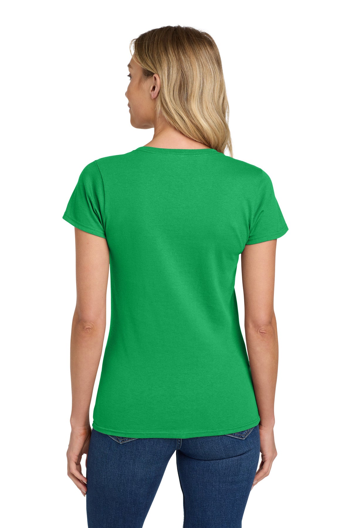 Gildan Women's Heavy Cotton 100% Cotton T-Shirt. 5000L - Irish Green - back