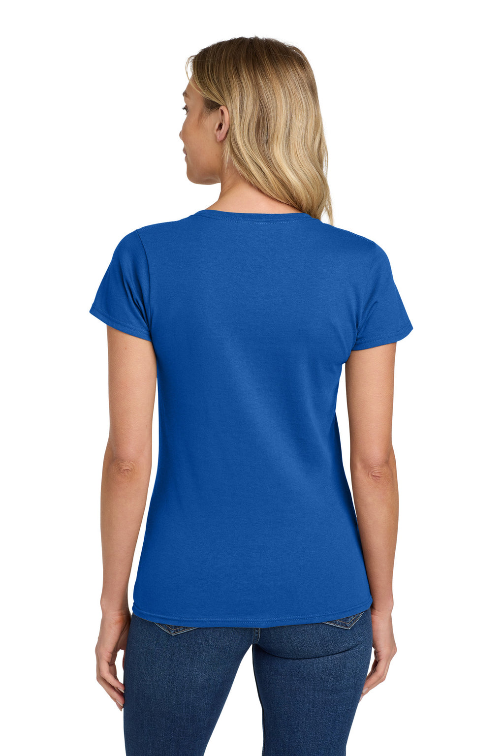 Gildan Women's Heavy Cotton 100% Cotton T-Shirt. 5000L - Royal - back
