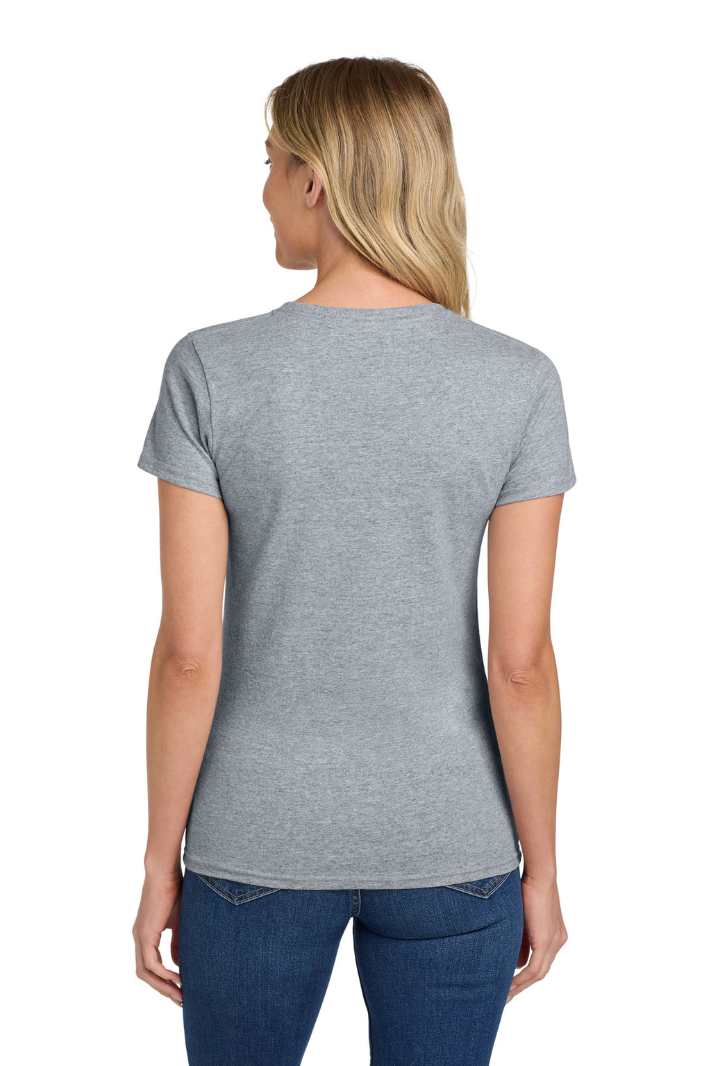 Gildan Women's Heavy Cotton 100% Cotton T-Shirt. 5000L - Sport Grey - back