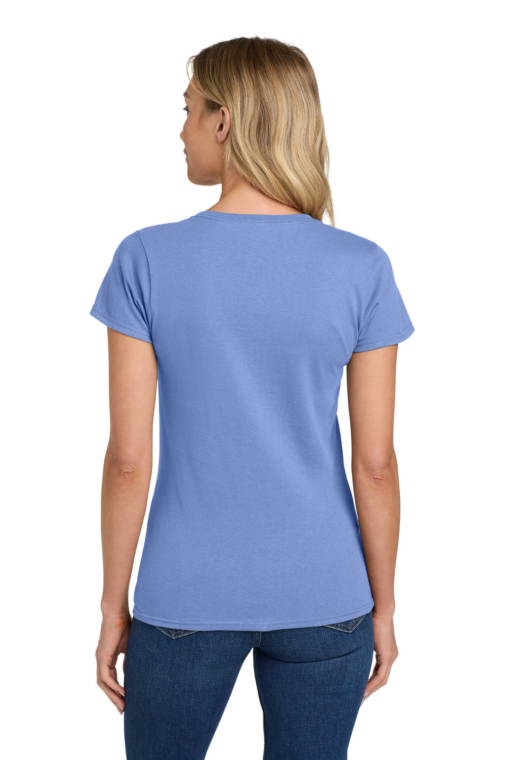 Gildan Women's Heavy Cotton 100% Cotton T-Shirt. 5000L - Violet - back