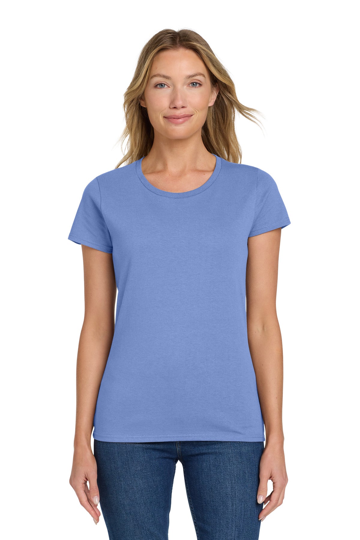 Gildan Women's Heavy Cotton 100% Cotton T-Shirt. 5000L - Violet - front