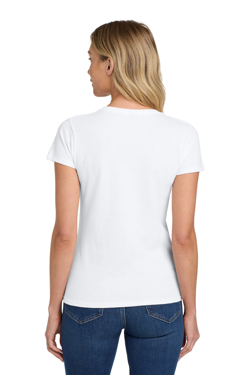 Gildan Women's Heavy Cotton 100% Cotton T-Shirt. 5000L - White - back