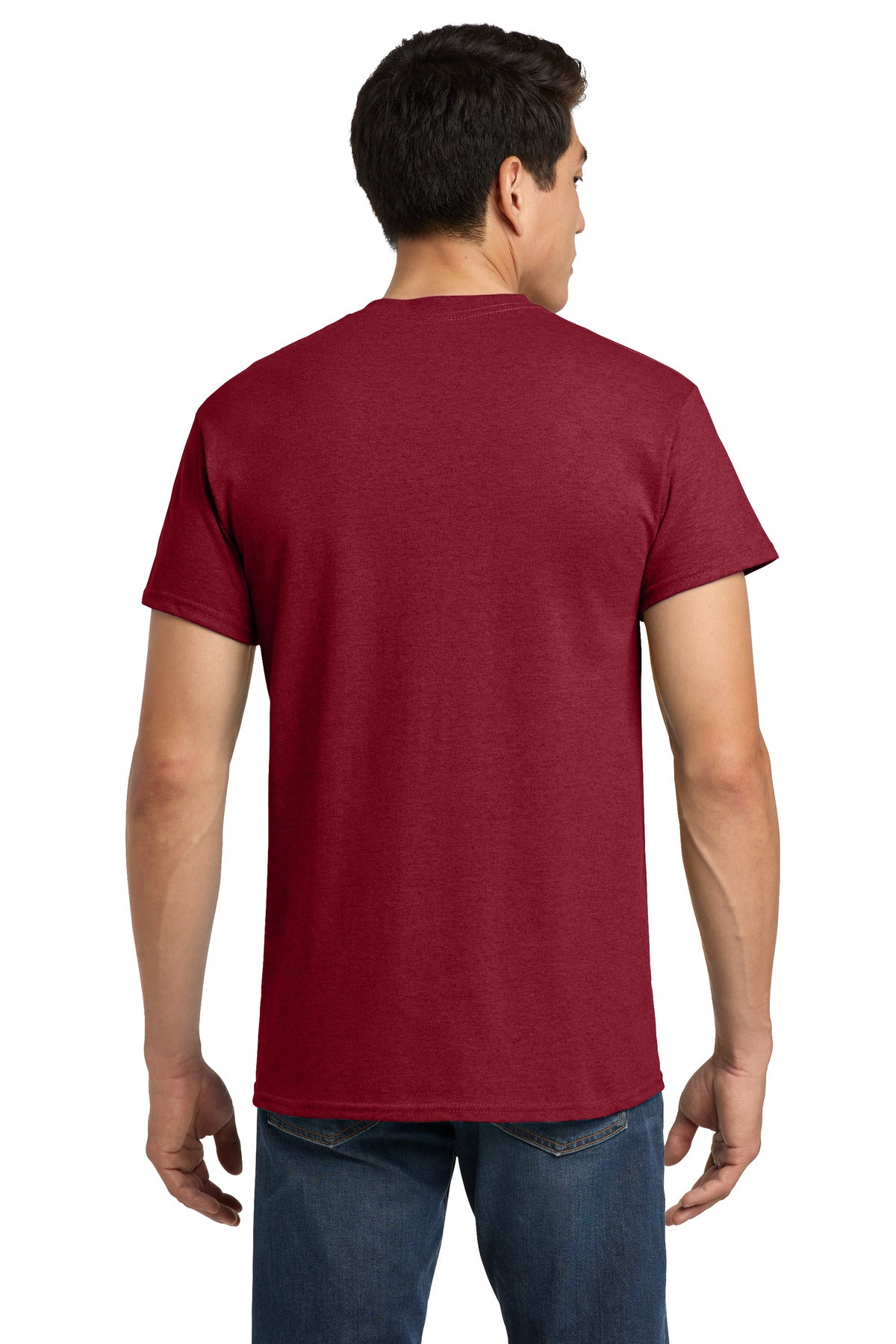 Gildan - Heavy Cotton 100% Cotton T-Shirt. 5000 - Antique Cherry Red - back