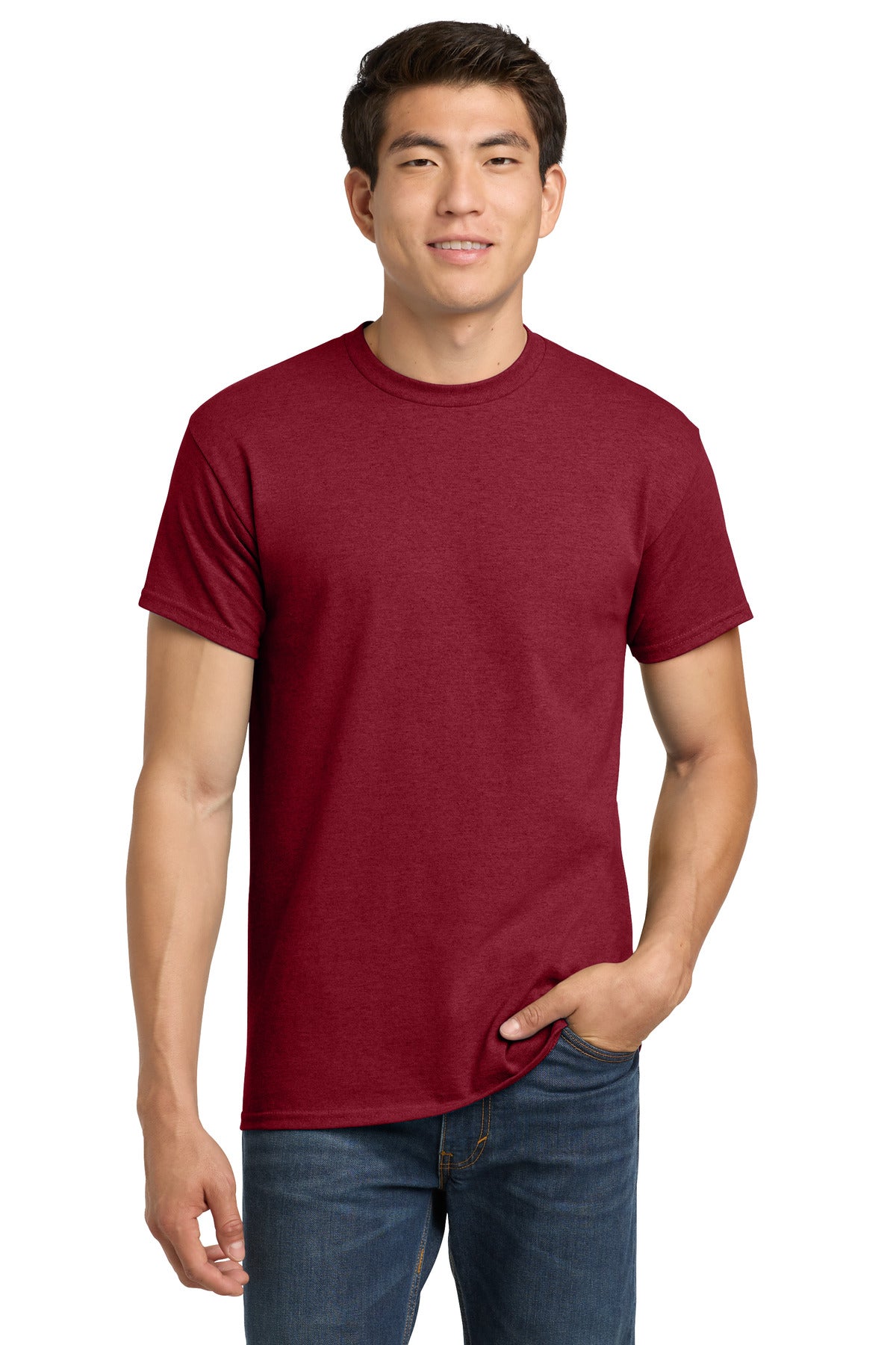 Gildan - Heavy Cotton 100% Cotton T-Shirt. 5000 - Antique Cherry Red - front