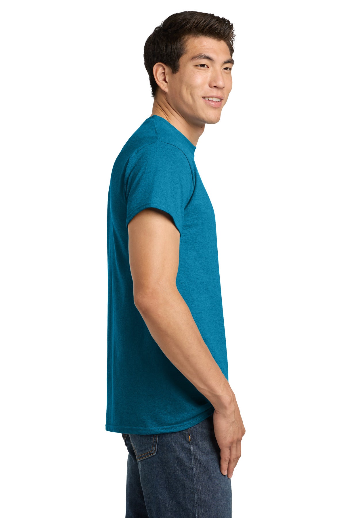 Gildan - Heavy Cotton 100% Cotton T-Shirt. 5000 - Antique Sapphire - side