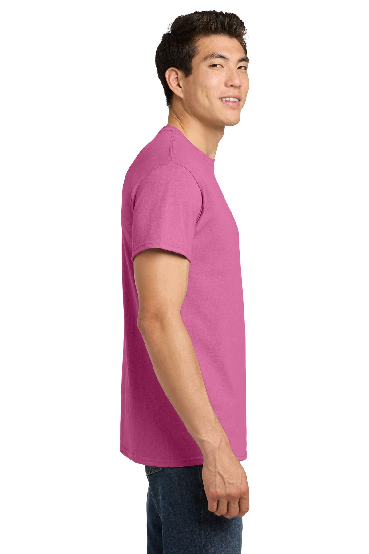 Gildan - Heavy Cotton 100% Cotton T-Shirt. 5000 - Azalea - side