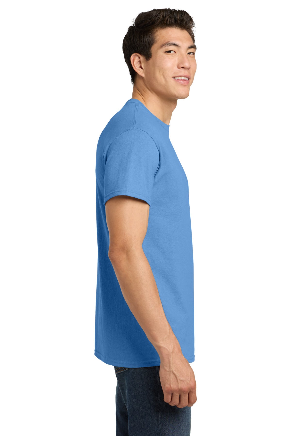 Gildan - Heavy Cotton 100% Cotton T-Shirt. 5000 - Carolina Blue - side