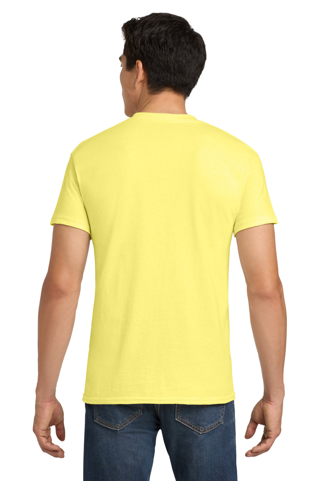 Gildan - Heavy Cotton 100% Cotton T-Shirt. 5000 - Cornsilk - back