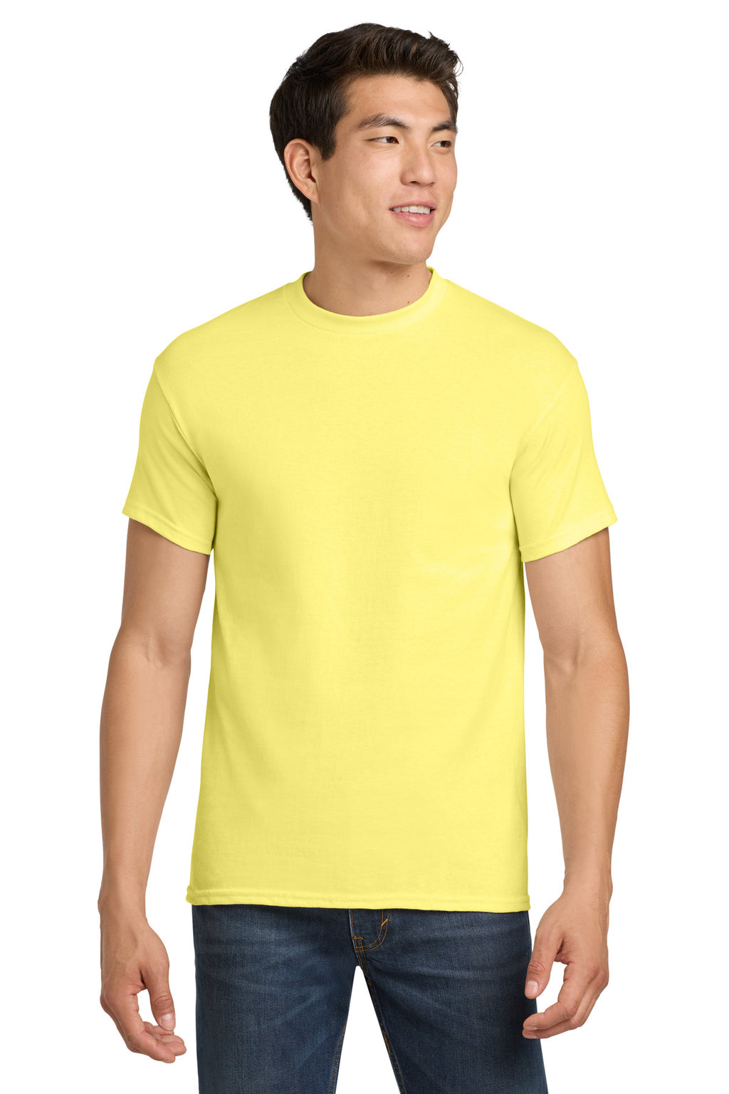 Gildan - Heavy Cotton 100% Cotton T-Shirt. 5000 - Cornsilk - front