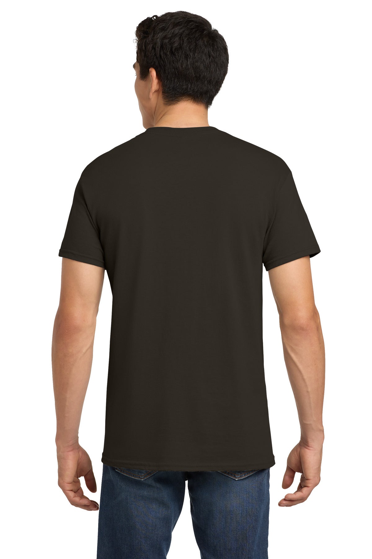 Gildan - Heavy Cotton 100% Cotton T-Shirt. 5000 - Dark Chocolate - back