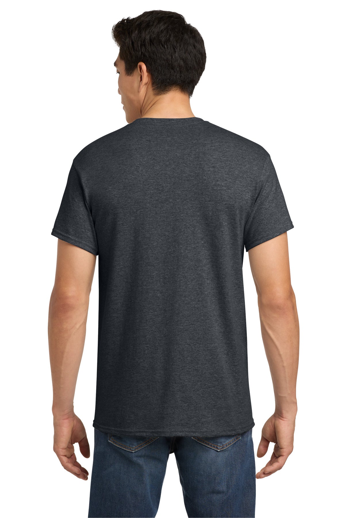 Gildan - Heavy Cotton 100% Cotton T-Shirt. 5000 - Dark Heather - back