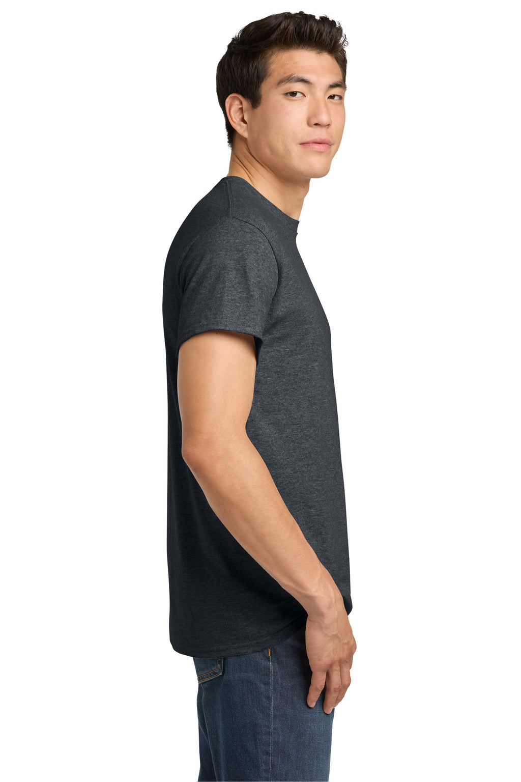 Gildan - Heavy Cotton 100% Cotton T-Shirt. 5000 - Dark Heather - side