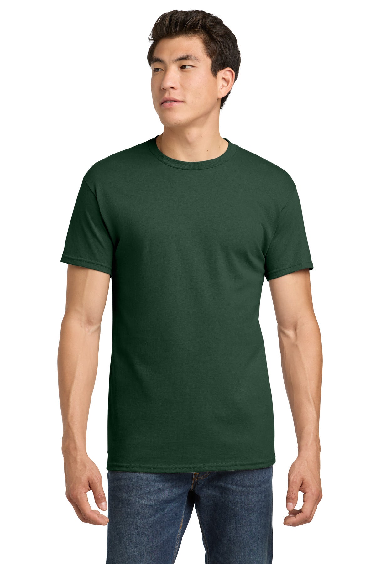 Gildan - Heavy Cotton 100% Cotton T-Shirt. 5000 - Fan Dark Green - front