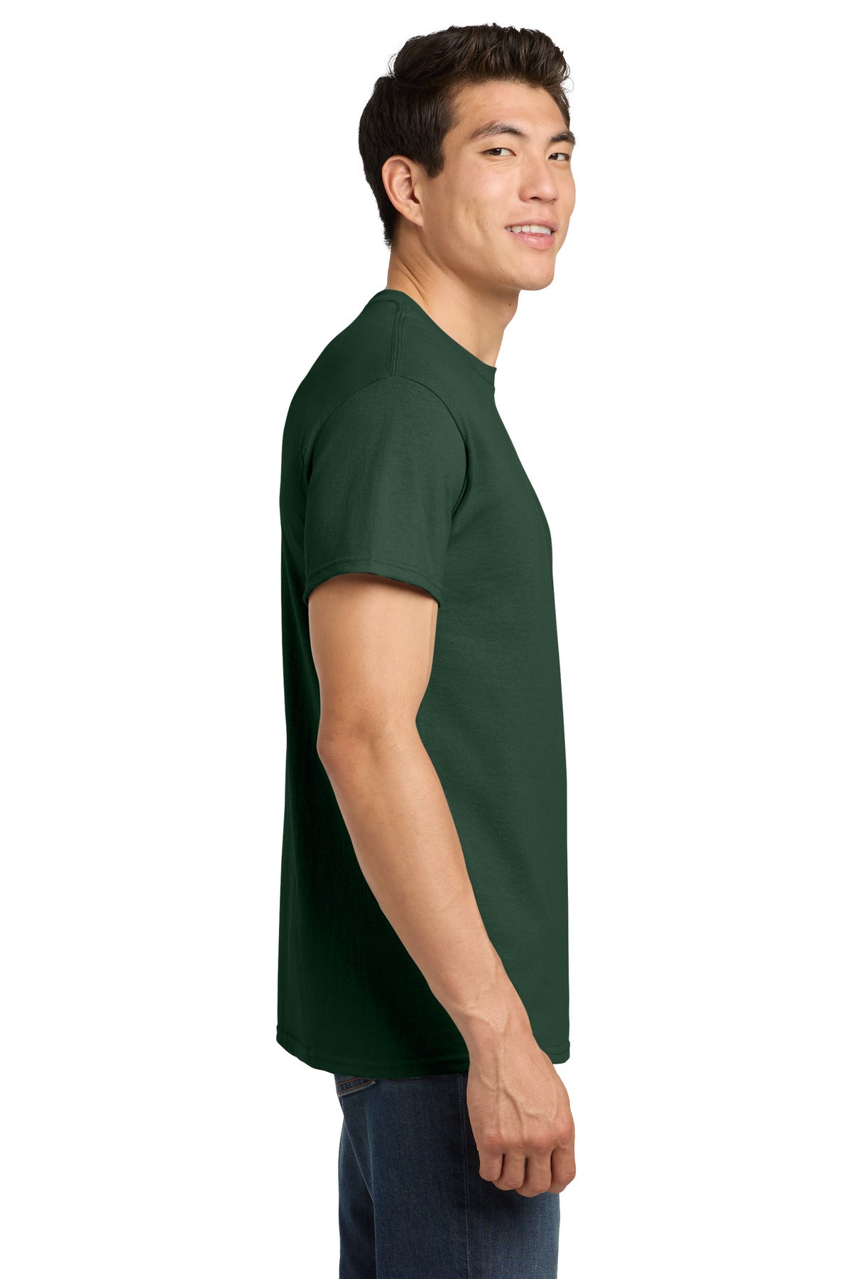 Gildan - Heavy Cotton 100% Cotton T-Shirt. 5000 - Fan Dark Green - side