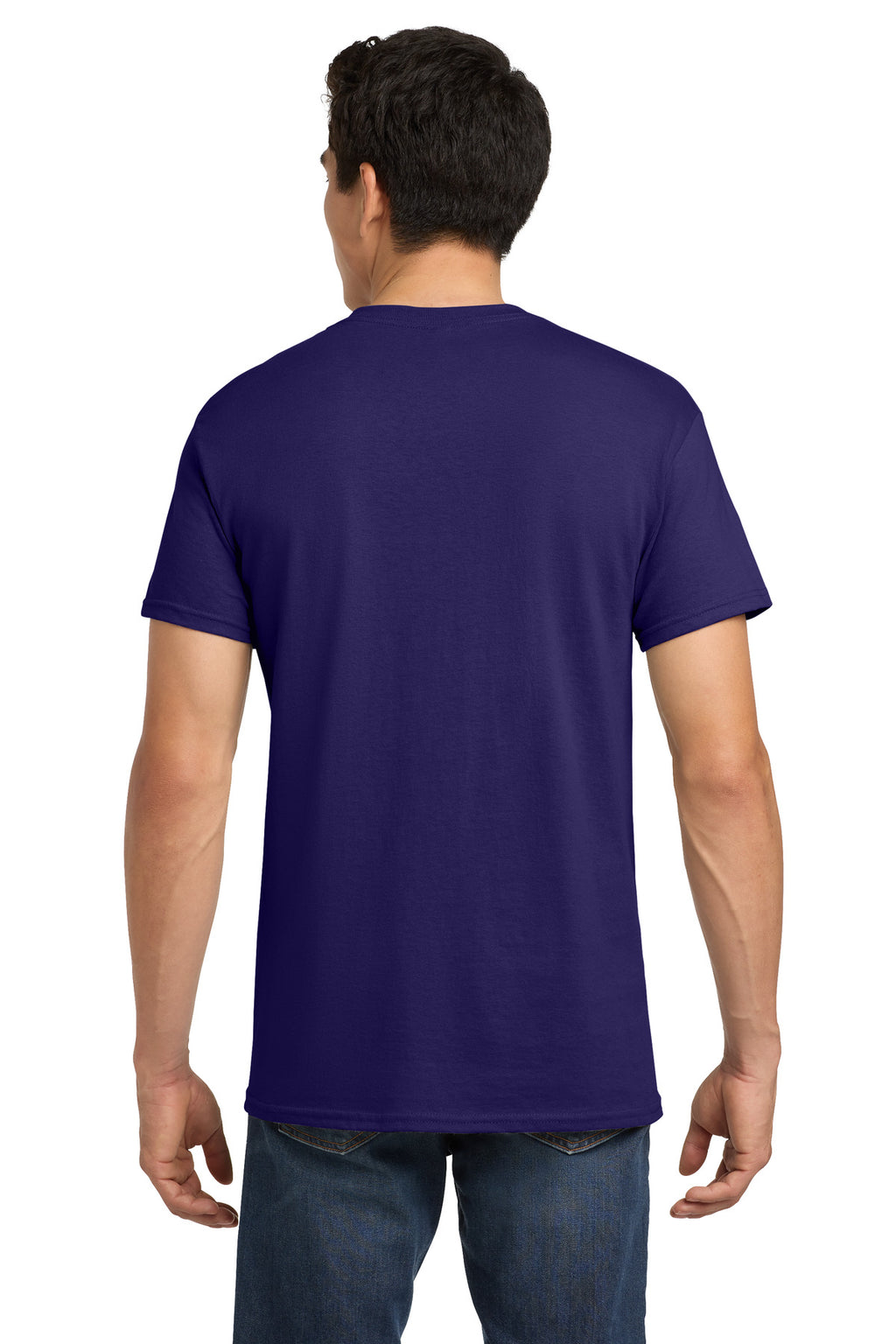 Gildan - Heavy Cotton 100% Cotton T-Shirt. 5000 - Fan Dark Purple - back