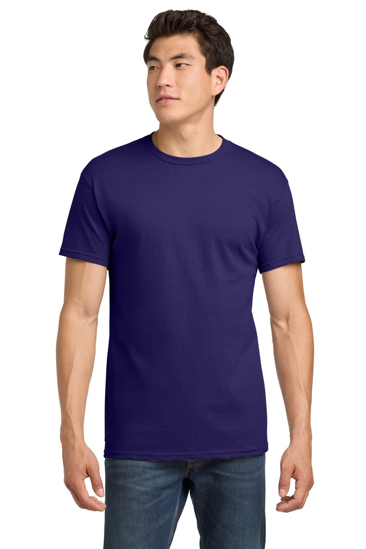 Gildan - Heavy Cotton 100% Cotton T-Shirt. 5000 - Fan Dark Purple - front
