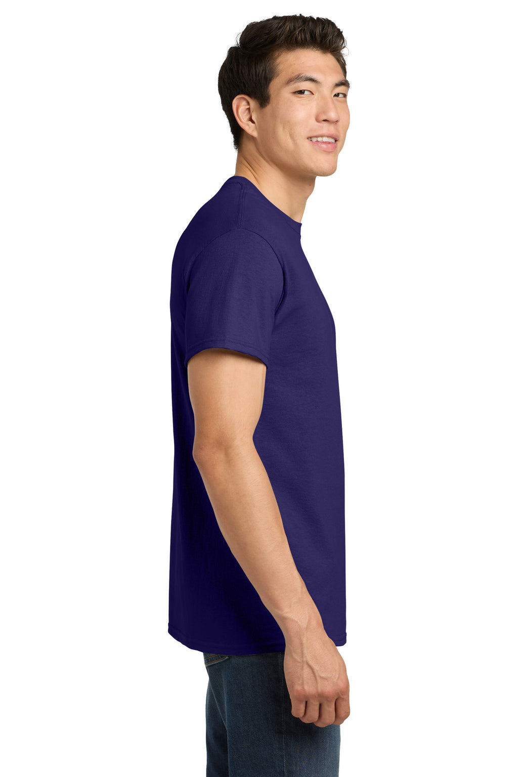 Gildan - Heavy Cotton 100% Cotton T-Shirt. 5000 - Fan Dark Purple - side