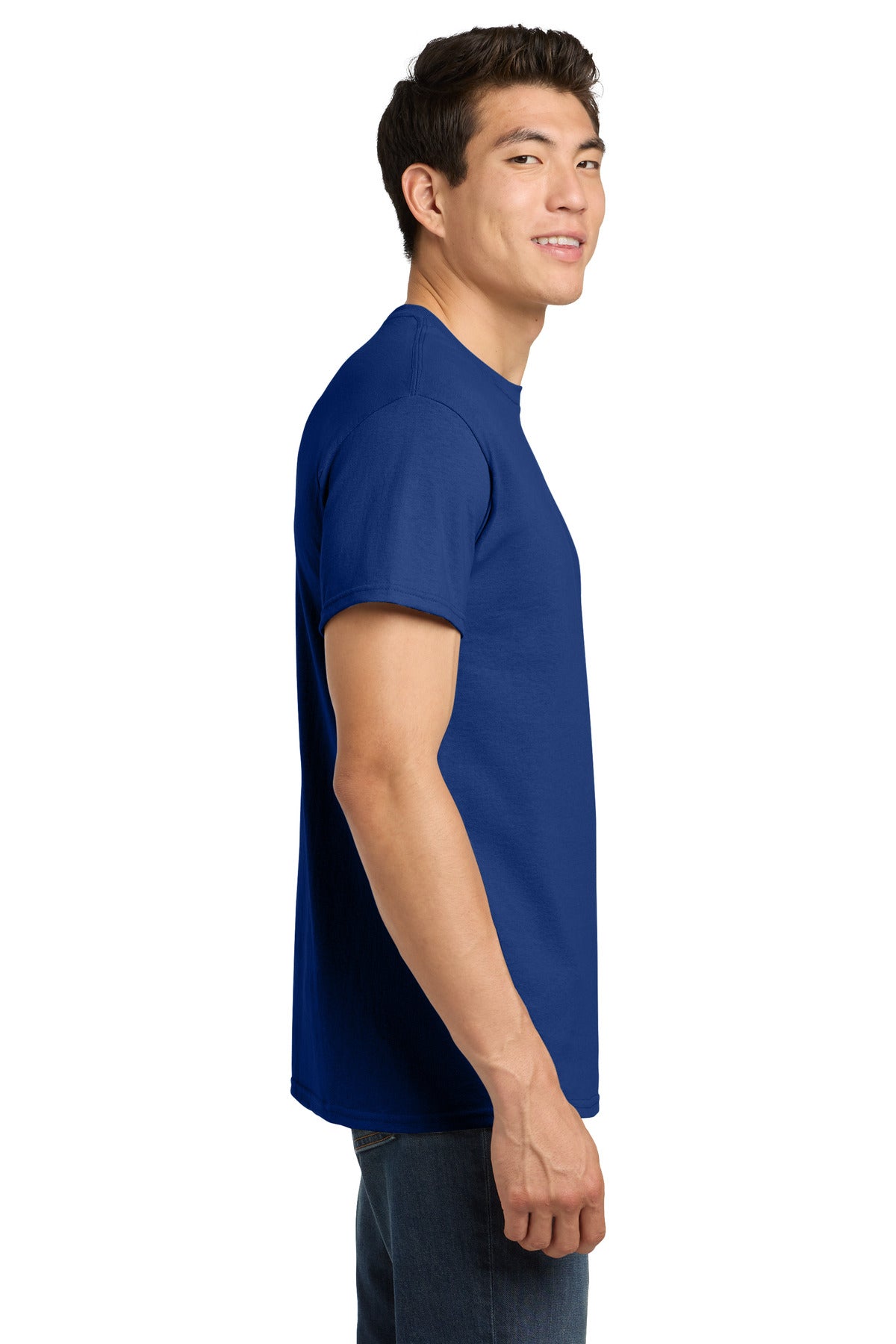Gildan - Heavy Cotton 100% Cotton T-Shirt. 5000 - Fan Deep Royal - side